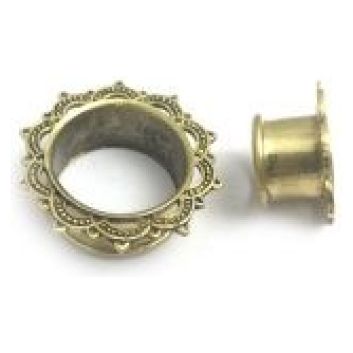 GOLD BRASS FLESH TUNNEL 01